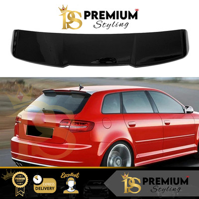 Audi A3 8P 5 Türer Non S-Line Glanz Schwarz RS3 Style Heck Dach Spoiler 2003-2012