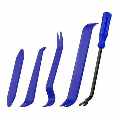  5pcs Car Trim Removal Tool Kit No Scratch Plastic Auto Clip Fastener Blue