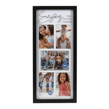 Mainstays 10x22 5-Opening Sentiment Collage Picture Frame, Black