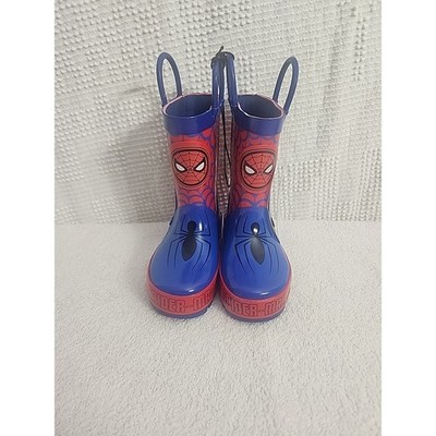 MARVEL SPIDERMAN Toddler Boy's  RAIN BOOTS Waterproof New Style Size 5-6 B1