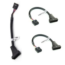 3 Pack USB 3.0 Header to USB 2.0 Motherboard Adapter 19 Pin to 9 Pin Connecto...