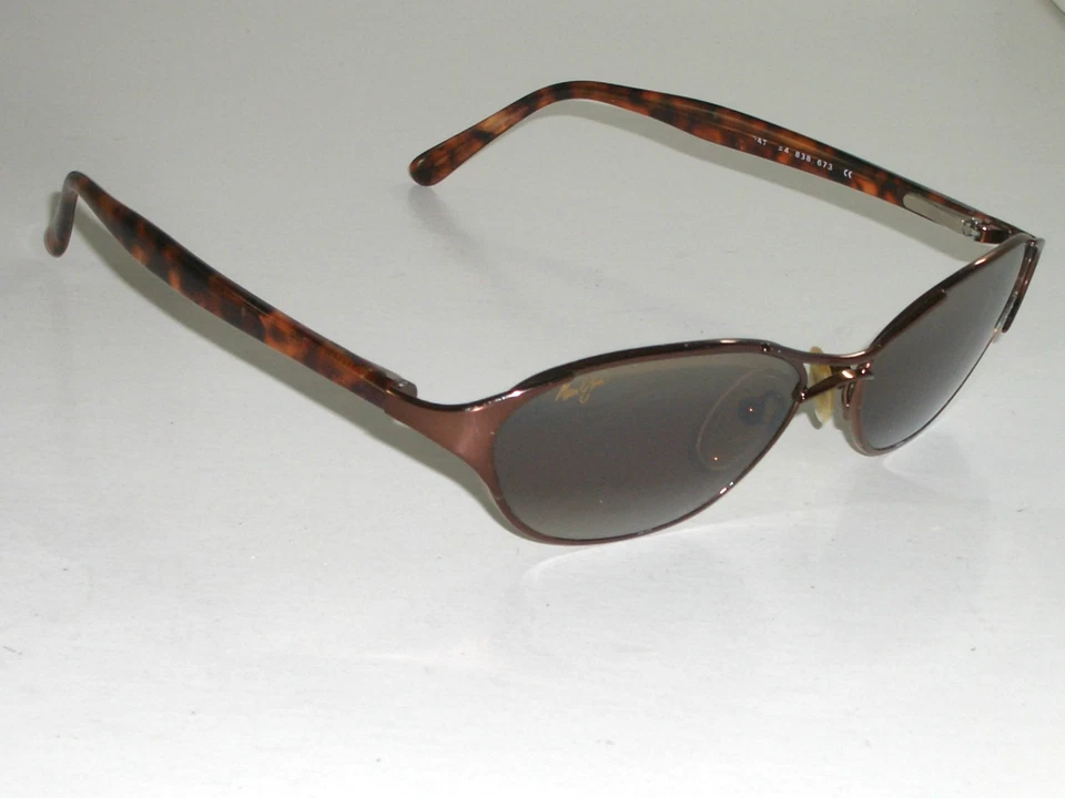 MAUI JIM MJ-149-23 DOUBLE GRADIENT MIRROR BROWN SLEEK POLARIZED LENS SUNGLASSES - Image 3 of 4