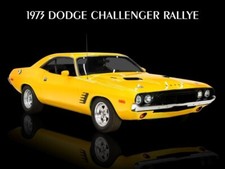 1973 Dodge Challenger Rallye In Yellow Metal Sign 12x16 Ships Free 1973 Dodge Challenger Rallye In Yellow Metal Sign 12x16 Ships Free