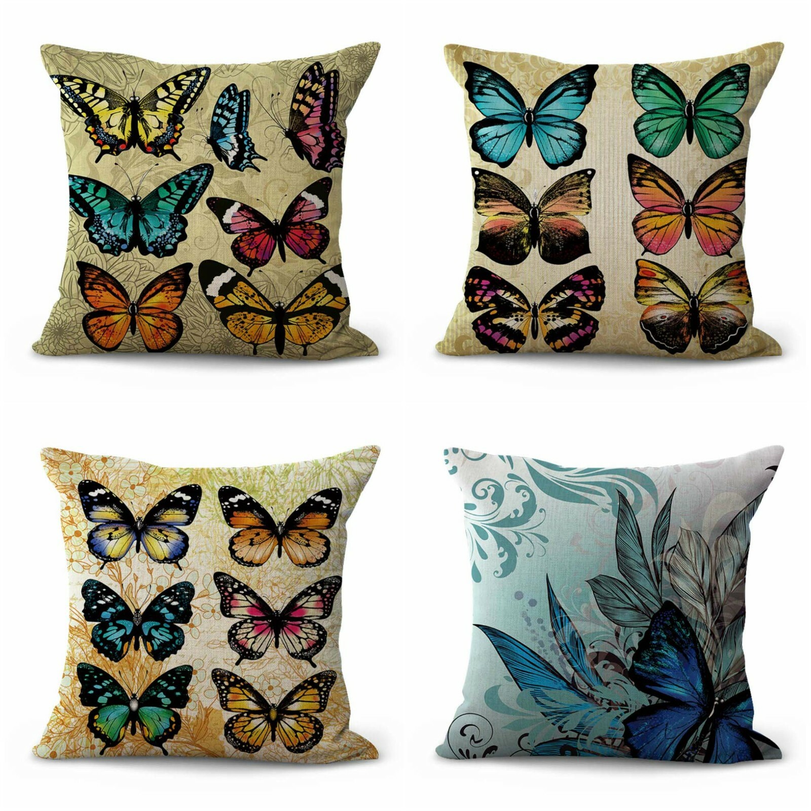 set of 4 replacement chair cushions indoor butterfly eBay