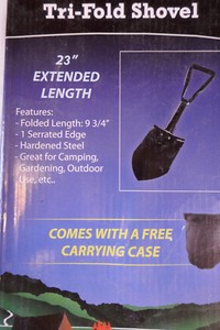 Tri Fold emergency shovel
