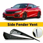 Sport Black Soft TPU Side Fender Air Vents Wing Cover Trim Car Accessories