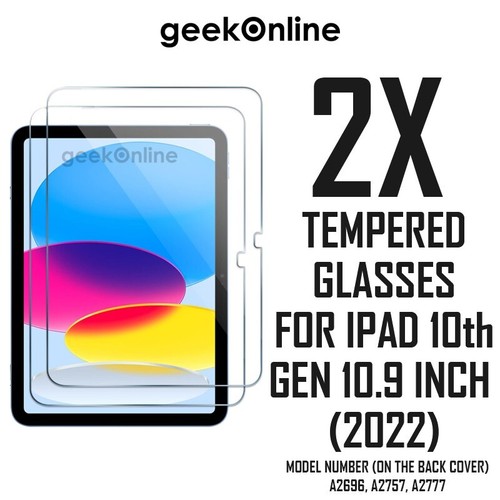 Tempered Glass Screen Protector For Apple iPad 10th 9th 8th 7th 6th Gen Air 5 4 - Picture 12 of 36