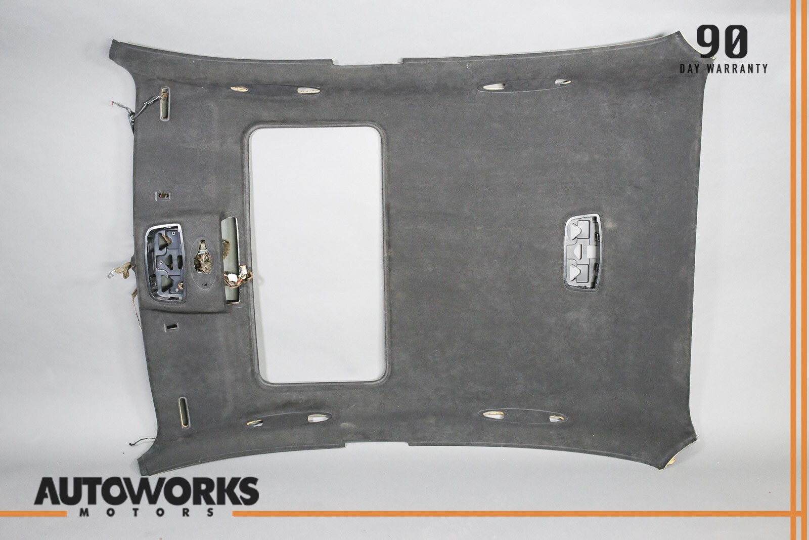 03-08 Maserati Quattroporte M139 Overhead Roof Headliner Trim Suede Black OEM