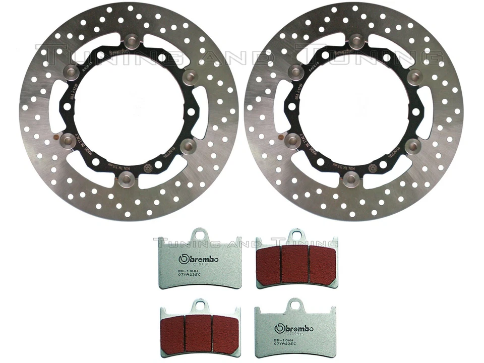 Disques frein avant BREMBO + Plaquettes SC POUR YAMAHA T MAX 500/ABS 2008>2011 - Photo 1/1