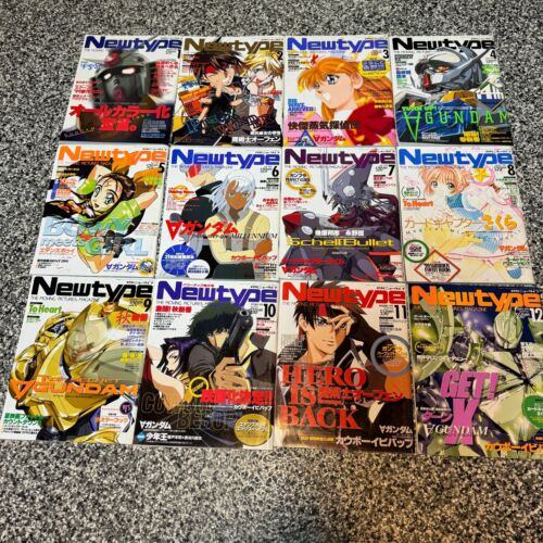 JAPANESE Newtype Magazine Issue 1-12 1999 Complete Anime VTG Lot Import Japan - Picture 1 of 24