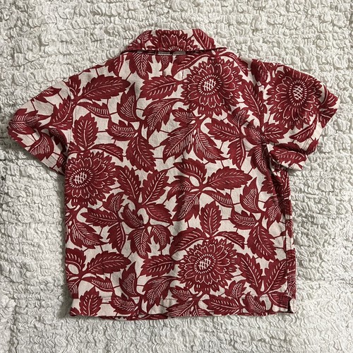 baby Gap 4 years Red Floral Hawaiian Button Down Cotton Shirt - Picture 3 of 3