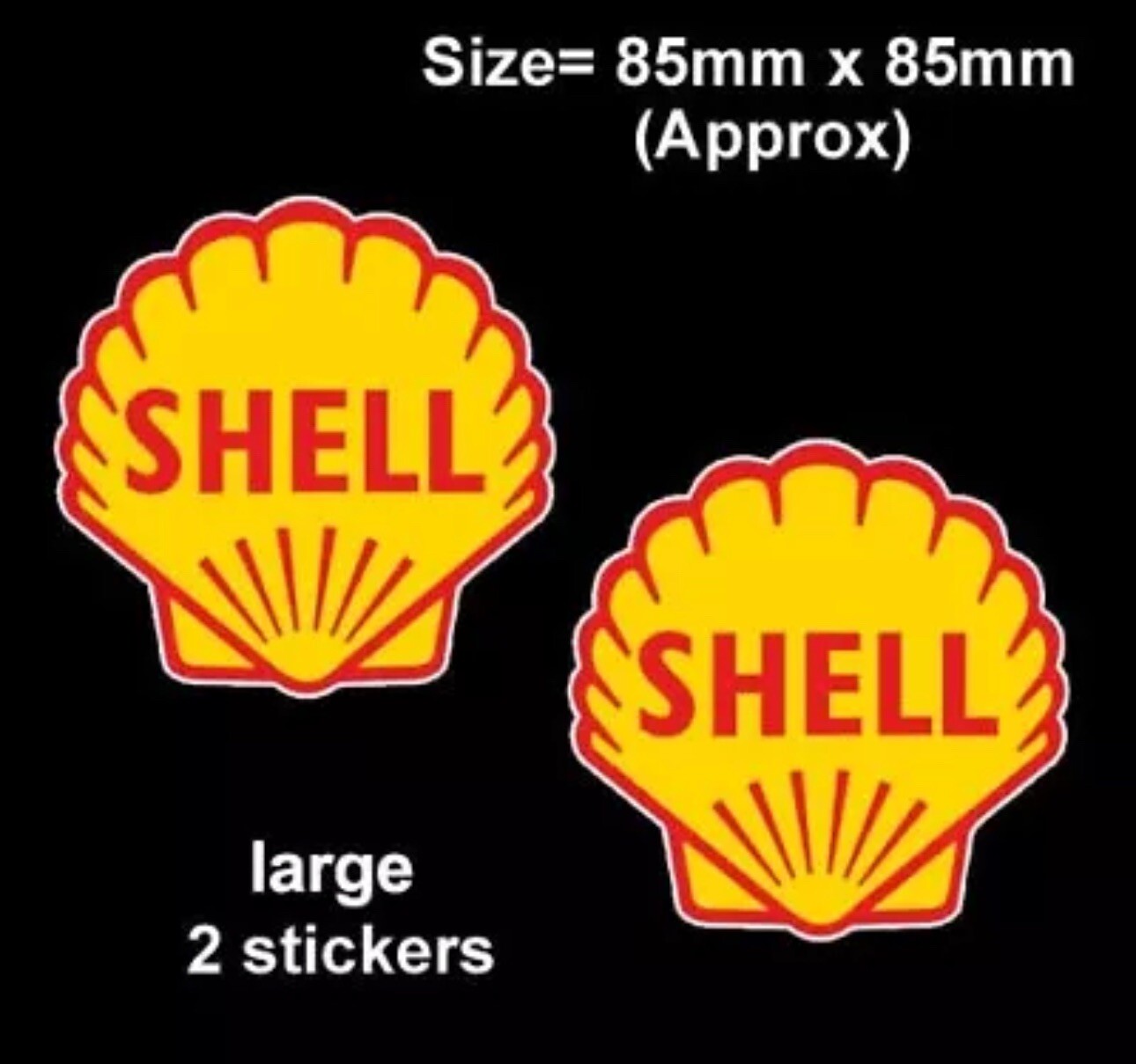 SHELL OIL RETRO STICKERS SHELL GASOLINE DECALS VINTAGE SHELL OIL PAIR 8 ...