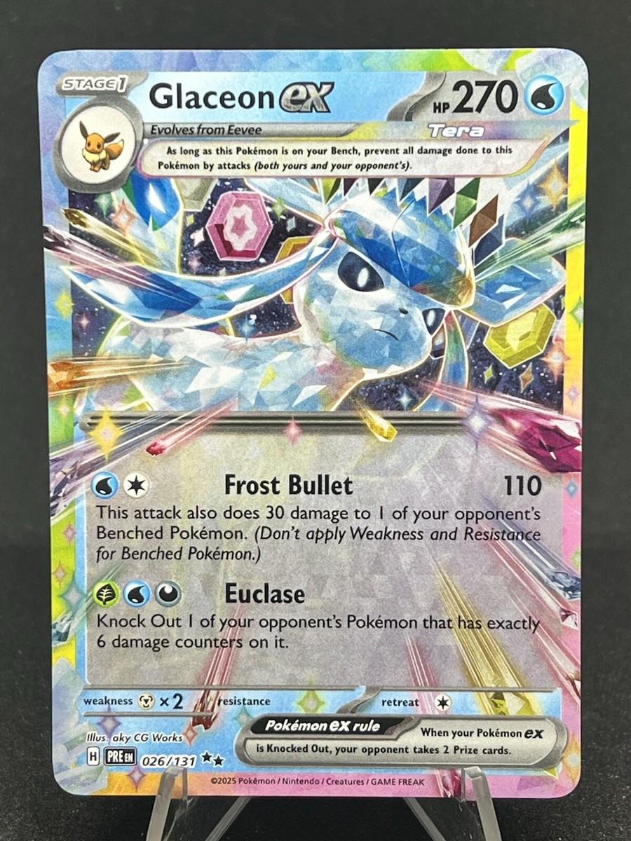 Glaceon ex 026/131 Pokémon TCG Prismatic Evolutions Double Rare