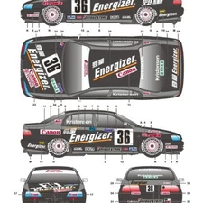 S.K. Decals SK24066 Toyota Corona Macau Guia 1994 "Energizer" #36 Decal Sheet