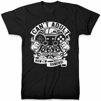 Lustiges Herren Gamer T-Shirt Cant Adult Now I Gaming Cool Videospiel Liebhaber Geschenk