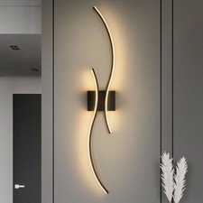 Modern Led Wall Light, 39inch Black Indoor Led Wall Sconce Black, 3000K