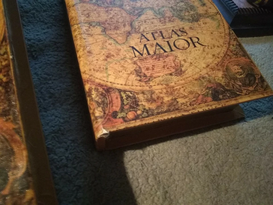 Zimlay Wood & Leather Atlas Maior Set Of 2 Faux Book Stash Boxes  9x6.5",12x8"  - Image 4 of 4