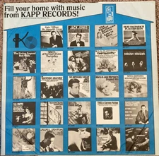 KAPP Records LP Inner Sleeve (Universal City Records, Inc; circa 1968)