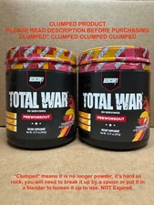 2 PACK CLUMPED REDCON1 TOTAL WAR STRAWBERRY MANGO Workout 30 Serv Free Ship