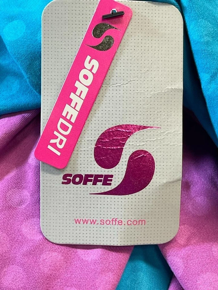 Soffe Youth Girl Caribbean Sea Full Zip Knit Rash Guard Cyan-Medium (8-10) - Image 4 of 4