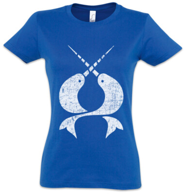 Narwhal Territory Damen T-Shirt Into The Realm Symbol Badlands Sign Logo Baron