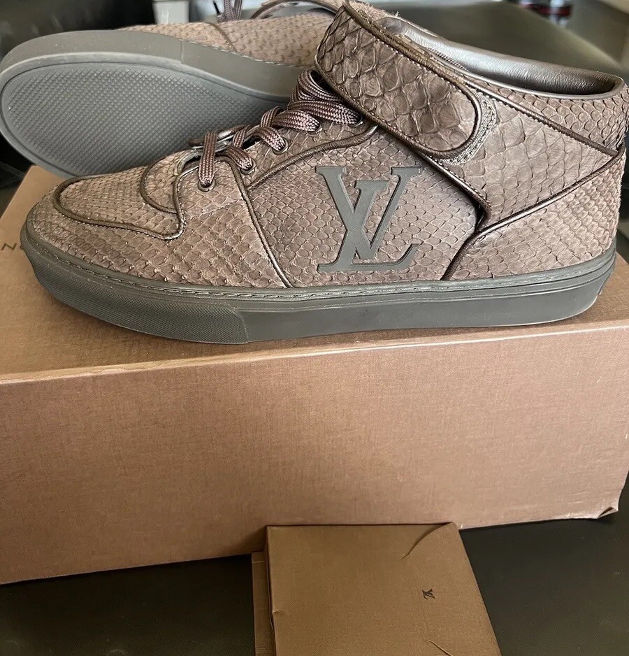 LOUIS VUITTON 🔥ACAPULCO PYTHON SNEAKERS SIZE 8.5 LV Authentic