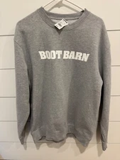 Boot Barn Logo Gray Sweatshirt Size L Brand New with tags