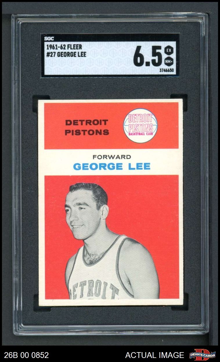 1961 Fleer #27 George Lee Pistons Michigan SGC 6.5 - EX/MT+