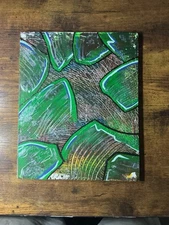 “Icebergs” Original Abstract Acrylic On Recycled Board