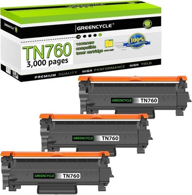 3PK High-Yield TN760 Toner Compatible TN730 For Brother MFC-L2750DW DCP-L2550DW