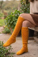 Peruvian Alpaca Blend Knee High Socks 30 Alpaca Wool Warm Winter Solid Colors
