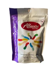 Albanese 12 Sour Flavors Mini Gummy Worms 11.5 Oz (1-Bag) Gluten Free Low Sodium