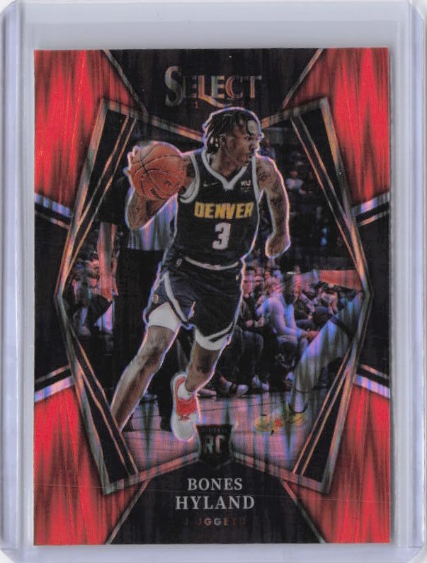 2021-22 Panini Select Bones Hyland Orange Flash Prizms #174 Rookie