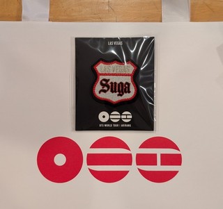 BTS Las Vegas Pop Up Exclusive SUGA Embroidery Pin Badge ARIRANG Tour 2026