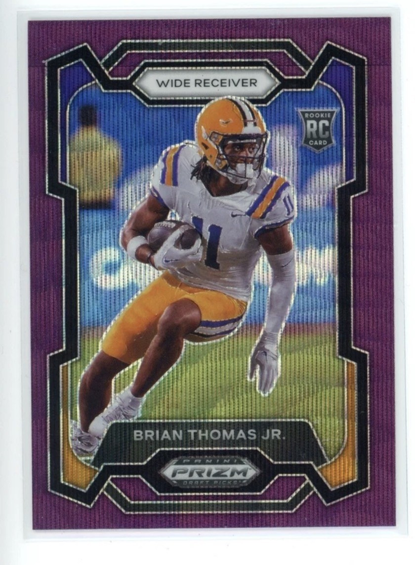 2024 Panini Prizm Draft Picks - Brian Thomas Jr. #118 Purple Wave Prizm (RC)