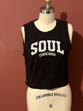 Soul Chicago Women’s Tank Top Size Medium Crop Made In USA
