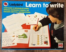 Ladybird Learn To Write Michael Stanfield Reusable Cards Vintage 1984 Rare Find