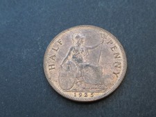 1925 George V Bronze Half Penny Nice Collectable Condition 1/2d