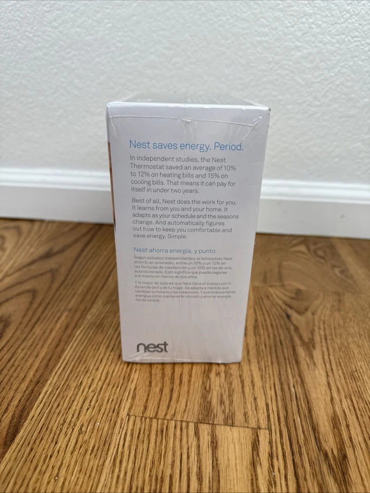 SEALED: Google Nest 3rd Generation Programmable WiFi Thermostat - Copper T3021US - Image 4 of 4