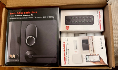SwitchBot Lock Ultra Touch Combo w/ Hub Mini Smart Infrared Remote
