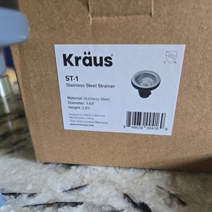 Kraus ST-1 Stainless Steel Sink Strainer Assembly with decorative cap stc-2