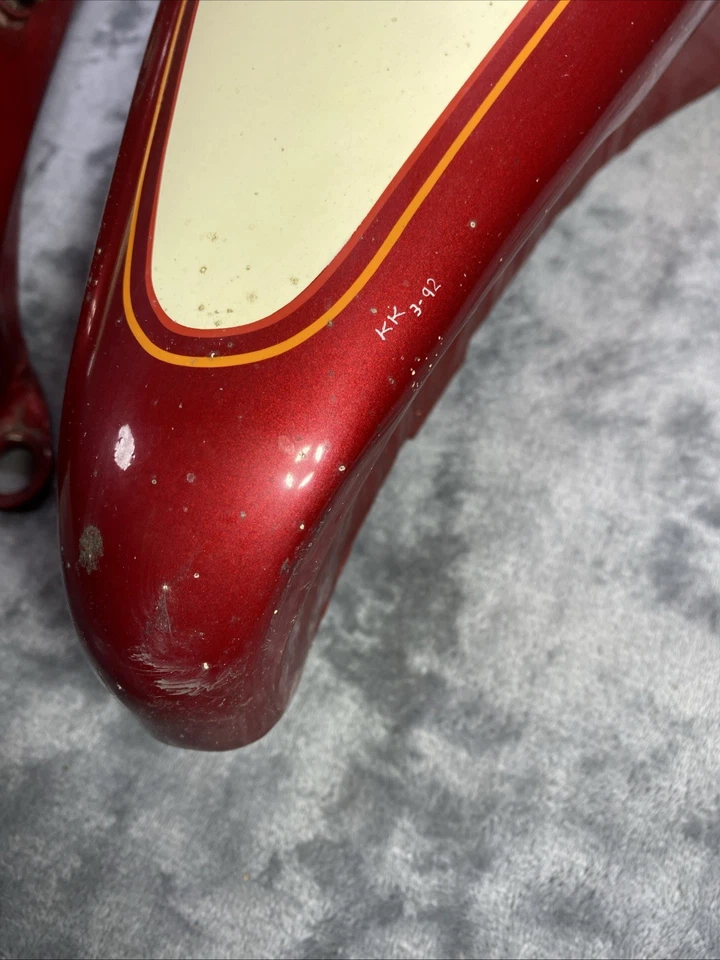 Harley-Davidson Softail Heritage tanque de gasolina Sierra rojo derecho e izquierdo OEM de colección Foto 4 de 4