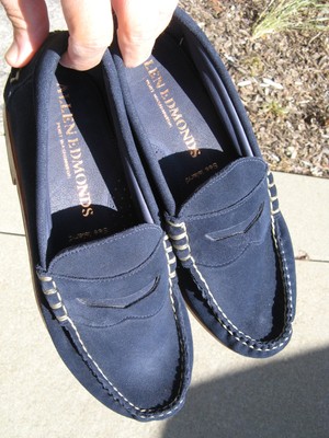 Allen Edmonds Sea Island Blue Suede Loafers 7D | eBay display picture 1