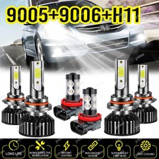 For Honda Civic 2004-2015 Sedan 4-door Led Headlight White Bulbs Hilo Fog Beam