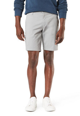 Dockers Men Ultimate Supreme Flex Stretch Solid Shorts Foil Gray Size 44X9.5