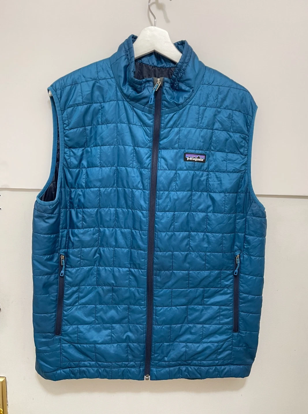 Patagonia Mens Large teal blue Nano Puff Insulated Vest 84241 Gorpcore hiking L