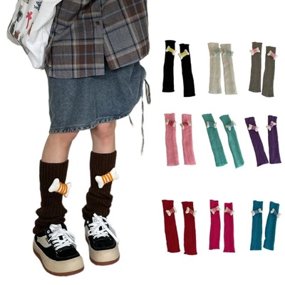 Leg Warmer Loose Knitted Wool Warm Leggings JK Socks Jk Stocking - Image 1 of 4