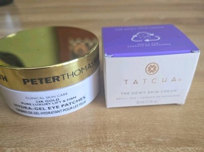 Peter Thomas Roth 24K Gold Eye Patches~ NWOB Tatcha Dewy skin Cream 