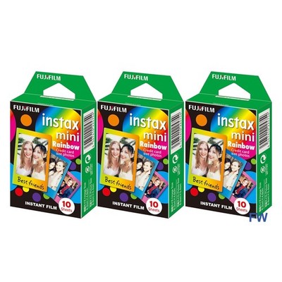 Fujifilm Instax Mini Rainbow Film 30 Bilder 3er Pack NEU OVP Fachhändler