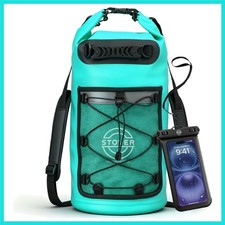 5/10/25/30/40/55L Waterproof Dry Bag- Roll-Top Backpack w/Phone Case- Kayakin...